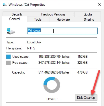 Cách chạy Disk Cleanup trong Windows 10 1 Cách chạy Disk Cleanup trong Windows 10