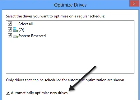 tối ưu hóa ổ đĩa mới