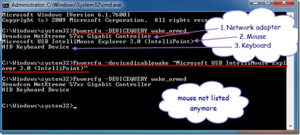 vấn đề ngủ windows 7