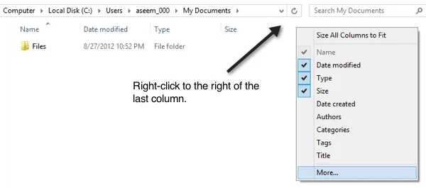 thêm trình khám phá cột mới
