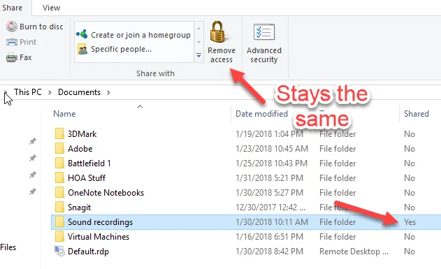 Làm thế nào để biết nếu một thư mục được chia sẻ trong Windows 10