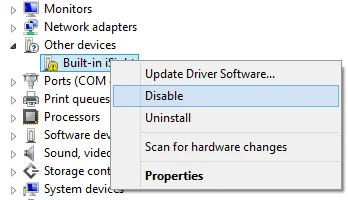 vô hiệu hóa phần cứng