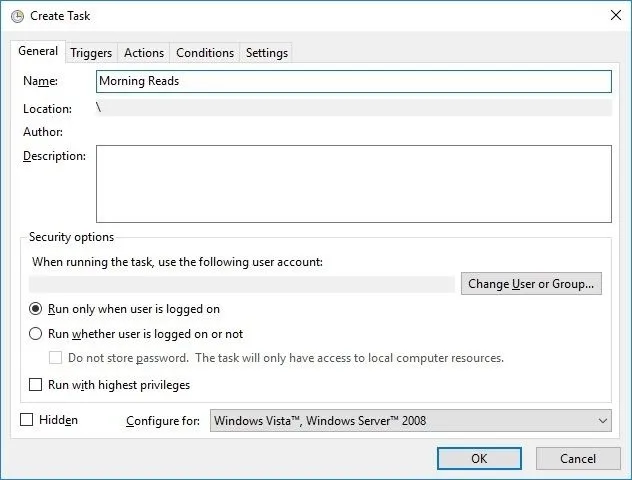 Sử dụng Trình lập lịch tác vụ Windows 10 để tự động hóa hầu hết mọi thứ 10 Sử dụng Trình lập lịch tác vụ Windows 10 để tự động hóa hầu hết mọi thứ