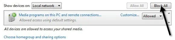 tắt phát trực tuyến phương tiện
