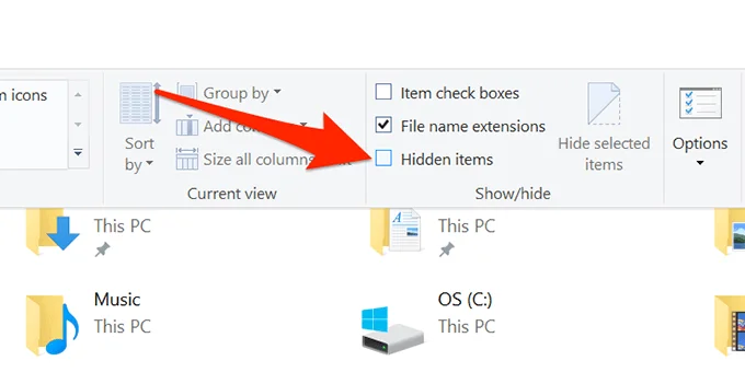 Cách hiển thị tệp ẩn trong Windows 10 4 Cách hiển thị tệp ẩn trong Windows 10