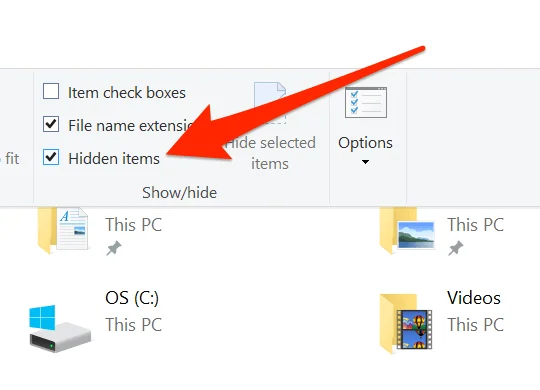 Cách hiển thị tệp ẩn trong Windows 10 20 Cách hiển thị tệp ẩn trong Windows 10
