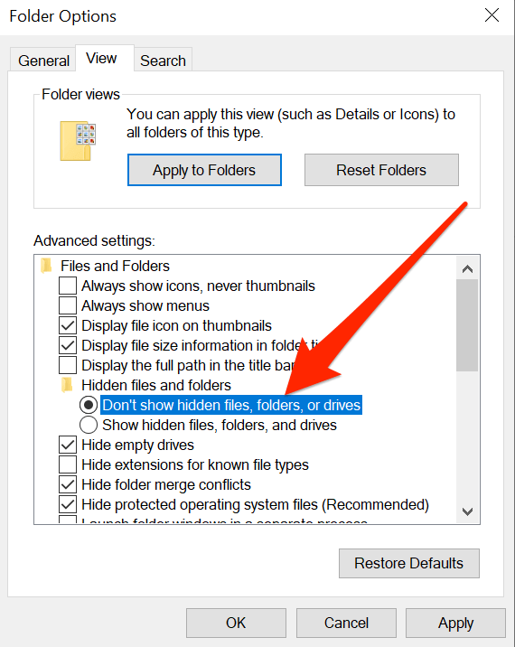 Cách hiển thị tệp ẩn trong Windows 10 22 Cách hiển thị tệp ẩn trong Windows 10