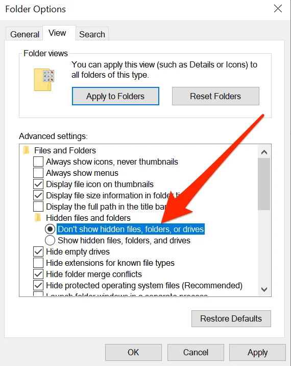 Cách hiển thị tệp ẩn trong Windows 10 22 Cách hiển thị tệp ẩn trong Windows 10