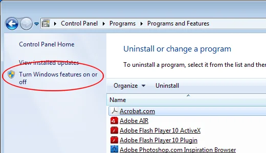 Gỡ cài đặt Windows Media Player khỏi Windows 7 2 Gỡ cài đặt Windows Media Player khỏi Windows 7