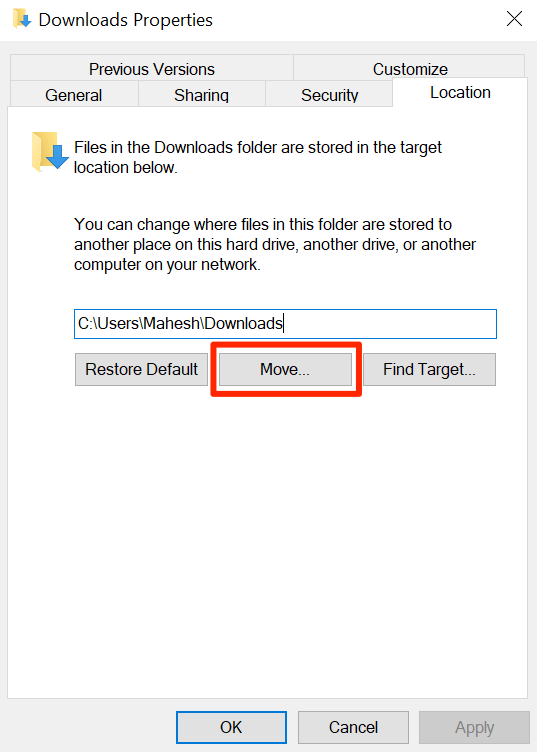 Cách thay đổi vị trí tải xuống mặc định trong Windows 10 10 Cách thay đổi vị trí tải xuống mặc định trong Windows 10