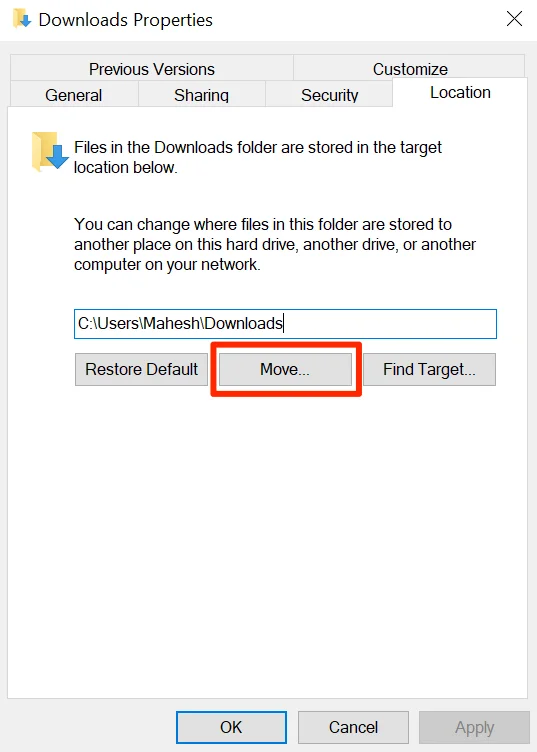 Cách thay đổi vị trí tải xuống mặc định trong Windows 10 10 Cách thay đổi vị trí tải xuống mặc định trong Windows 10