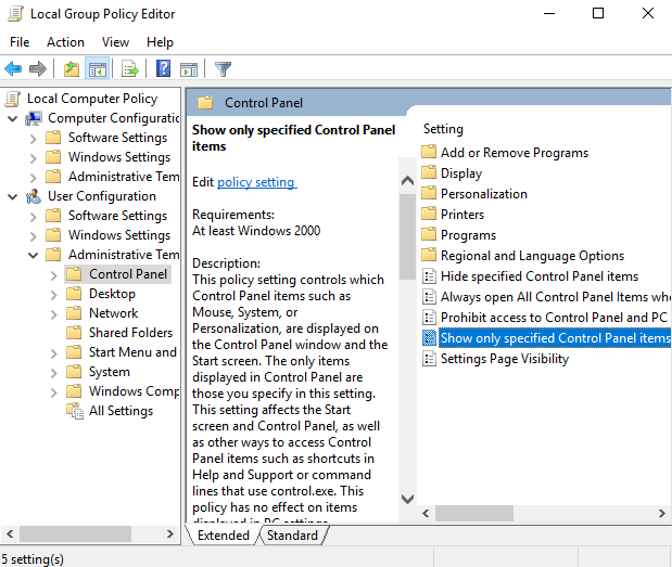 Cách chặn quyền truy cập vào cài đặt và bảng điều khiển Windows 10 14 Cách chặn quyền truy cập vào cài đặt và bảng điều khiển Windows 10