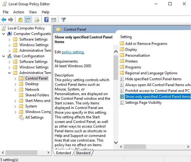 Cách chặn quyền truy cập vào cài đặt và bảng điều khiển Windows 10 14 Cách chặn quyền truy cập vào cài đặt và bảng điều khiển Windows 10