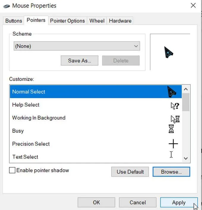 Cách thay đổi con trỏ trên Windows 10 14 Cách thay đổi con trỏ trên Windows 10