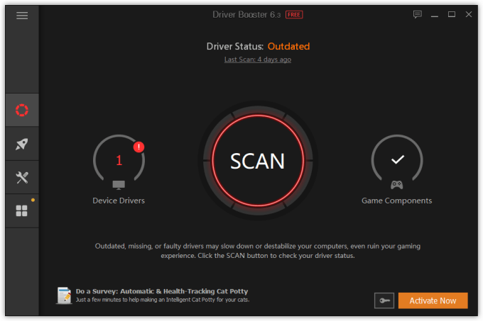 Kiểm tra các trình điều khiển Windows lỗi thời hoặc bị thiếu với Driver Booster 2 Kiểm tra các trình điều khiển Windows lỗi thời hoặc bị thiếu với Driver Booster