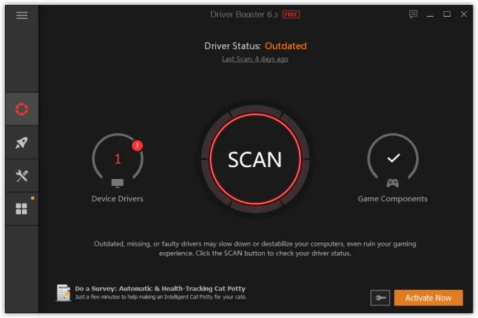 Kiểm tra các trình điều khiển Windows lỗi thời hoặc bị thiếu với Driver Booster 2 Kiểm tra các trình điều khiển Windows lỗi thời hoặc bị thiếu với Driver Booster