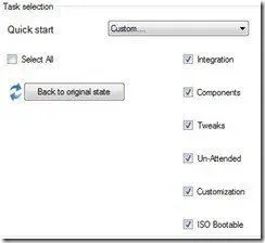 Lựa chọn tác vụ RT 7