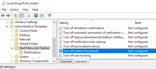 Thanh tác vụ Windows 7 không hiển thị bản xem trước hình thu nhỏ? 7 Thanh tác vụ Windows 7 không hiển thị bản xem trước hình thu nhỏ?