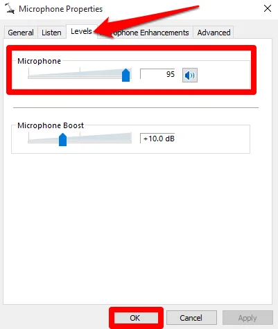 Cách tăng âm lượng micrô trong Windows 10 6 Cách tăng âm lượng micrô trong Windows 10