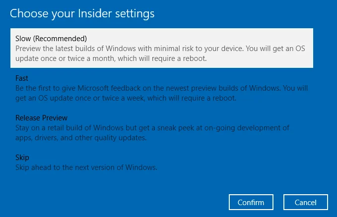 Cách kiểm tra các tính năng mới của Windows 10 với Windows Insider 16 Cách kiểm tra các tính năng mới của Windows 10 với Windows Insider