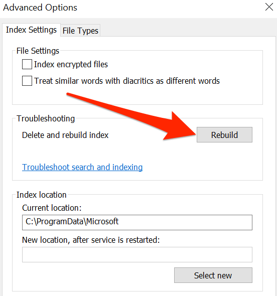 Tìm kiếm trên Windows 10 không hoạt động? 6 Mẹo khắc phục sự cố cần thử 24 Tìm kiếm trên Windows 10 không hoạt động? 6 Mẹo khắc phục sự cố cần thử