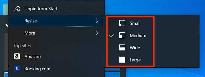 10 cách để tùy chỉnh menu bắt đầu Windows 10 của bạn 16 10 cách để tùy chỉnh menu bắt đầu Windows 10 của bạn