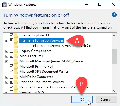 Cài đặt và thiết lập trang web trong IIS trên Windows 10 4 Cài đặt và thiết lập trang web trong IIS trên Windows 10