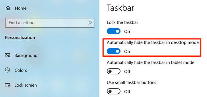 Cách ẩn thanh tác vụ trong Windows 10 8 Cách ẩn thanh tác vụ trong Windows 10
