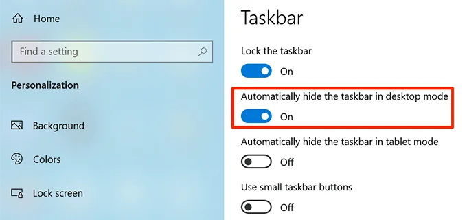 Cách ẩn thanh tác vụ trong Windows 10 8 Cách ẩn thanh tác vụ trong Windows 10