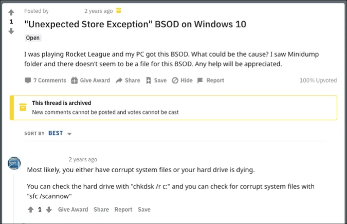 Cách khắc phục lỗi ngoại lệ cửa hàng không mong muốn trong Windows 10 2 Cách khắc phục lỗi ngoại lệ cửa hàng không mong muốn trong Windows 10