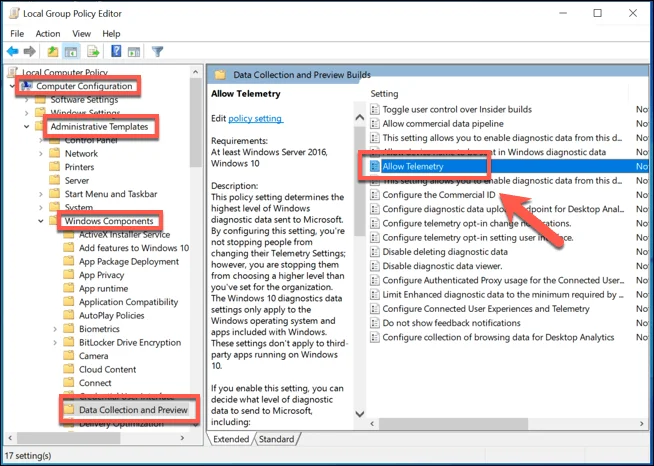 Cách tắt tính năng đo từ xa của Windows 10 12 Cách tắt tính năng đo từ xa của Windows 10