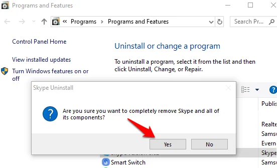 Cách gỡ cài đặt Skype trên Windows 10 12 Cách gỡ cài đặt Skype trên Windows 10