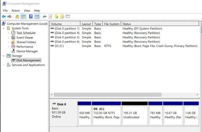 Cách tạo phân vùng từ Windows Drive Free Space 16 Cách tạo phân vùng từ Windows Drive Free Space