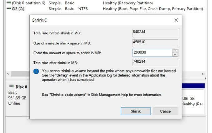 Cách tạo phân vùng từ Windows Drive Free Space 14 Cách tạo phân vùng từ Windows Drive Free Space