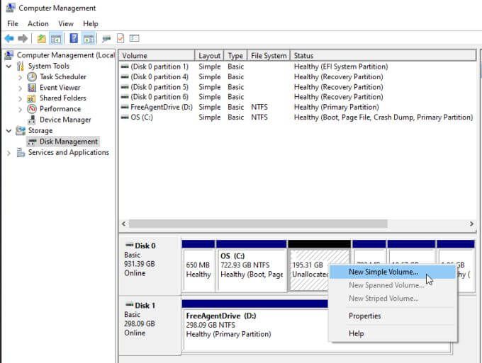 Cách tạo phân vùng từ Windows Drive Free Space 18 Cách tạo phân vùng từ Windows Drive Free Space