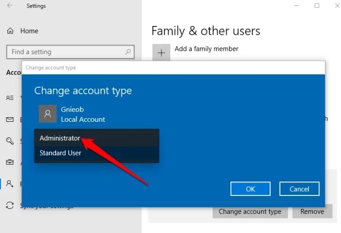 Cách thay đổi quản trị viên trên Windows 10 8 Cách thay đổi quản trị viên trên Windows 10