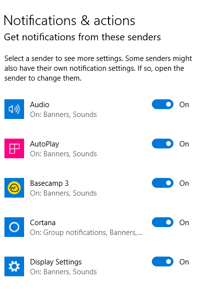 Cách tắt thông báo trong Windows 10 12 Cách tắt thông báo trong Windows 10