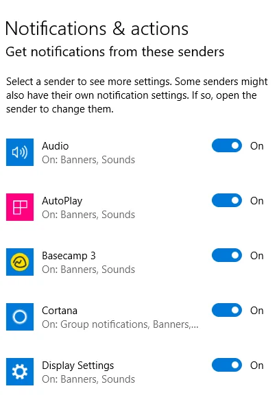 Cách tắt thông báo trong Windows 10 12 Cách tắt thông báo trong Windows 10