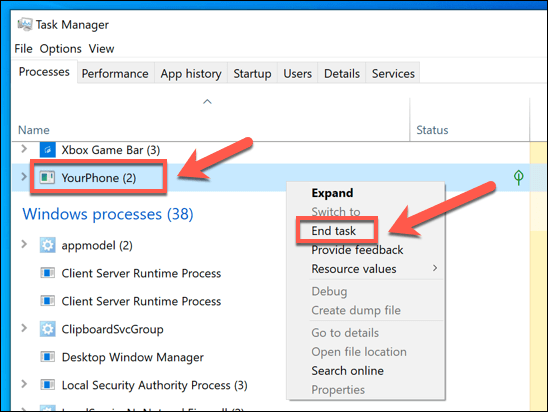 Yourphone.Exe là gì trong Windows 10 (Và bạn có nên dừng nó) 8 Yourphone.Exe là gì trong Windows 10 (Và bạn có nên dừng nó)