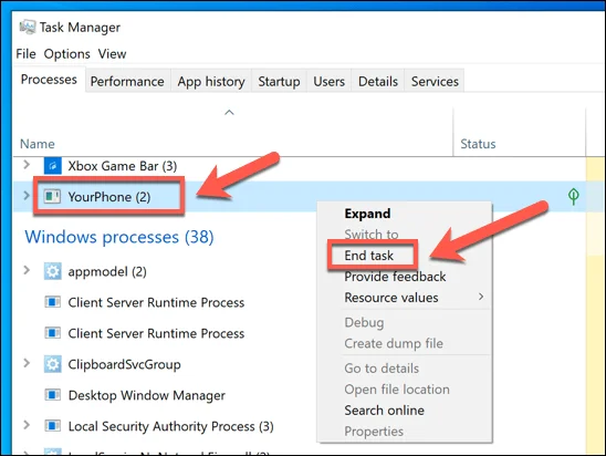 Yourphone.Exe là gì trong Windows 10 (Và bạn có nên dừng nó) 8 Yourphone.Exe là gì trong Windows 10 (Và bạn có nên dừng nó)