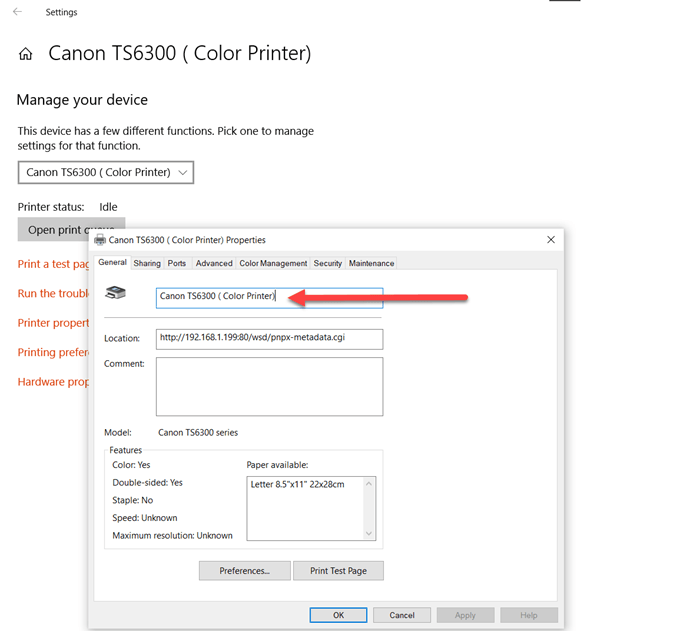 Cách đổi tên máy in trong Windows 10 14 Cách đổi tên máy in trong Windows 10