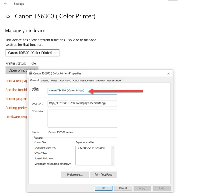Cách đổi tên máy in trong Windows 10 14 Cách đổi tên máy in trong Windows 10