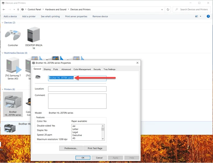 Cách đổi tên máy in trong Windows 10 26 Cách đổi tên máy in trong Windows 10
