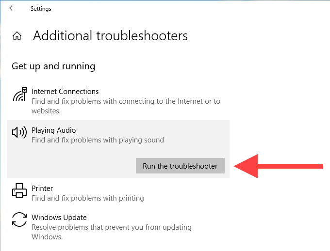 Cách khắc phục lỗi trình kết xuất âm thanh trong Windows 10 8 Cách khắc phục lỗi trình kết xuất âm thanh trong Windows 10