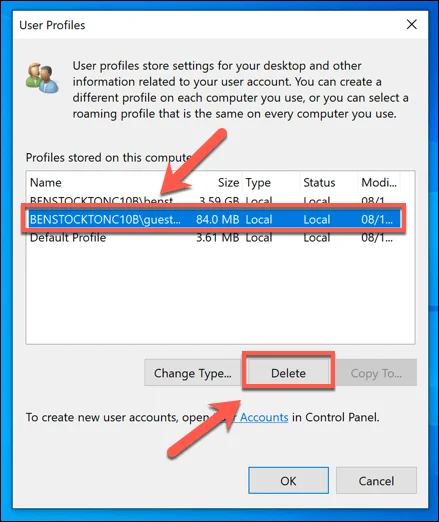 Cách xóa hồ sơ người dùng trong Windows 10 22 Cách xóa hồ sơ người dùng trong Windows 10
