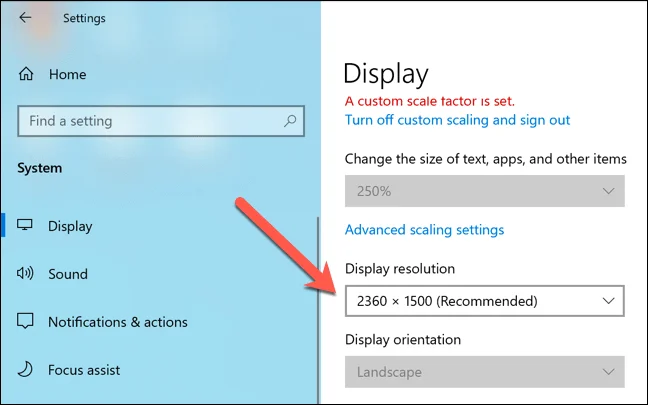 Cách thay đổi độ phân giải màn hình trong Windows 10 6 Cách thay đổi độ phân giải màn hình trong Windows 10