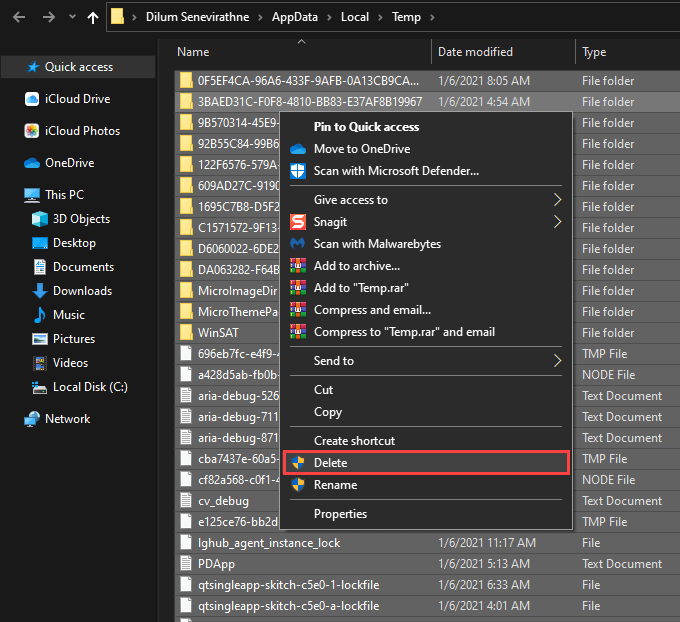 Cách xóa tệp tạm thời trong Windows 10 10 Cách xóa tệp tạm thời trong Windows 10