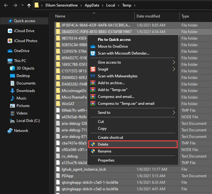 Cách xóa tệp tạm thời trong Windows 10 10 Cách xóa tệp tạm thời trong Windows 10