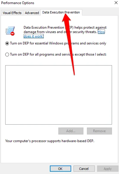 Ngăn chặn thực thi dữ liệu trong Windows 10 là gì 14 Ngăn chặn thực thi dữ liệu trong Windows 10 là gì