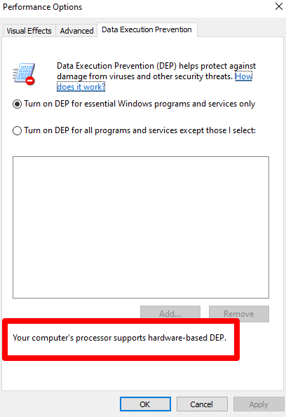 Ngăn chặn thực thi dữ liệu trong Windows 10 là gì 16 Ngăn chặn thực thi dữ liệu trong Windows 10 là gì